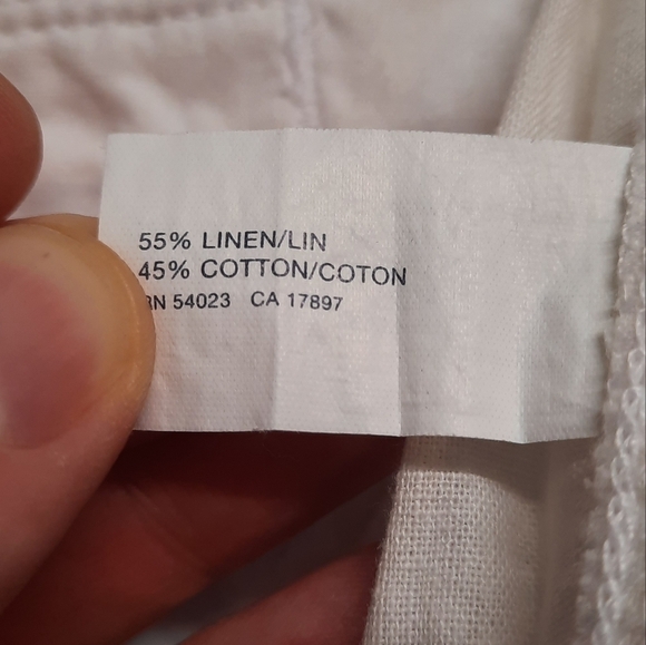 NWT Gap (size 18) Hadley Linen Pants White - Picture 7 of 8